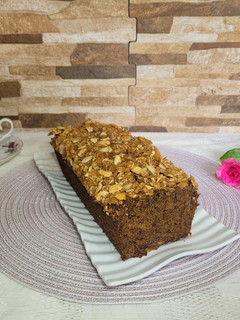 Una foto de Budín de banana con crumble