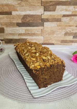 Una foto de Budín de banana con crumble