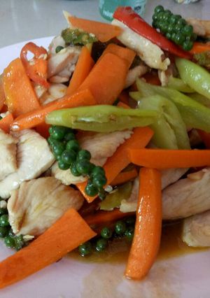 รูปของ ไก่ผัดพริกอ่อน