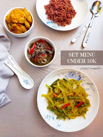 Langkah Mudah untuk Membikin Resep Set Menu Tumis Labu Siam, Cumi Hitam &amp; Perkedel tahu udang yang Menggugah Selera Anti Ribet, Lezat