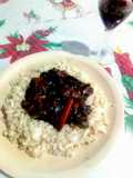 Pavo estilo teriyaki, con arroz y quinoa (amaranto)