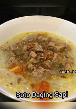 Foto resep Soto Daging Sapi Kuah Bening