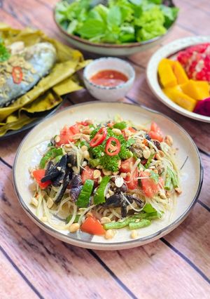 Hình của món Gỏi Đu Đủ Ba Khía.