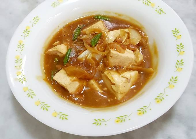 Tahu putih bumbu tauco