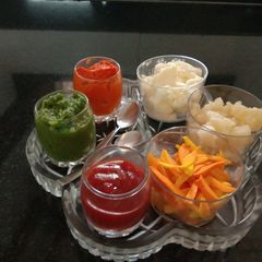 Different type of chutneys A picture of Different type of chutneys.