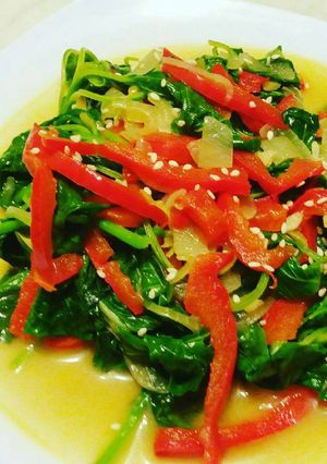 Foto resep Tumis Bayam Saus Wijen