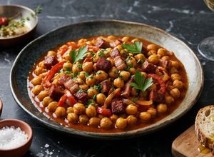Una foto de 🥘 Garbanzos Fritos Españoles (Hierro y Fibra en 20 Minutos)