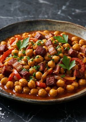 Una foto de 🥘 Garbanzos Fritos Españoles (Hierro y Fibra en 20 Minutos)