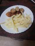 Croquetas de atún, espinacas y palitos de cangrejo