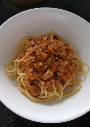 Hình của món Buổi sáng Mì spaghetti hải sản sốt nấm.