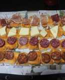 Aperitivos con pan de molde