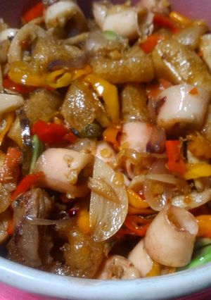 Foto resep Oseng oseng cumi asin krecek