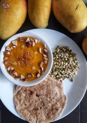 શીષક:: રસ -રોટલી (Aamras - roti) રેસીપી મુખ્ય ફોટો