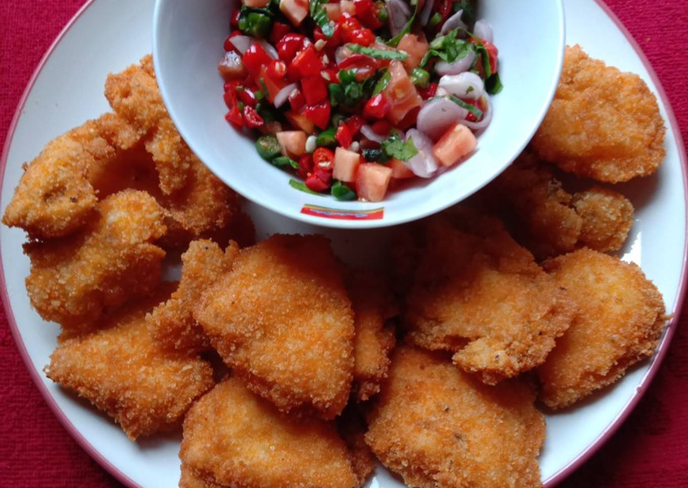 Chicken Schnitzel Dengan Sambal Dabu2 Dabu