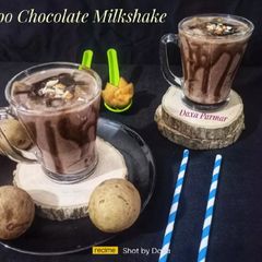 A picture of Chikoo Chocolate Milkshake (Sapota Chocolate Milk Shake).