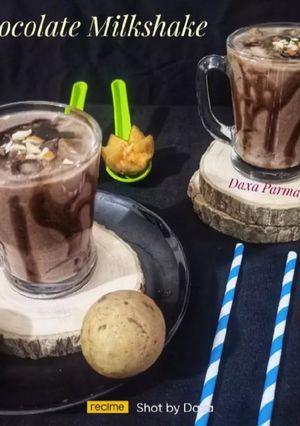 A picture of Chikoo Chocolate Milkshake (Sapota Chocolate Milk Shake).