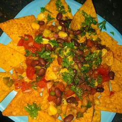 Nachos bhel A picture of Nachos bhel.