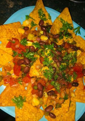 A picture of Nachos bhel.