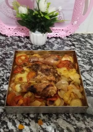 صورة لوصفة صينية دجاج بالخضر