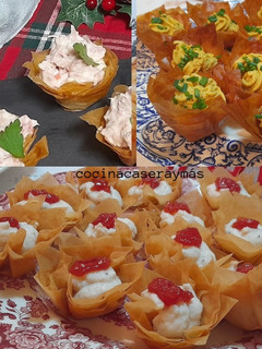 Una foto de Cestitas de masa filo