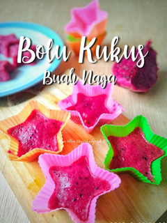 Foto resep Bolu kukus buah naga (No ribet)