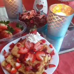 French toast ❤ Valentine breakfast A picture of French toast ❤ Valentine breakfast.