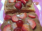 Una foto de waffle relleno