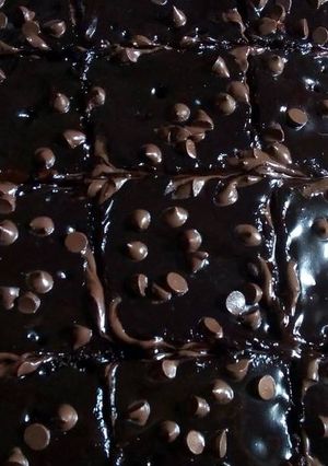 A picture of Chocolate chip brownies.
