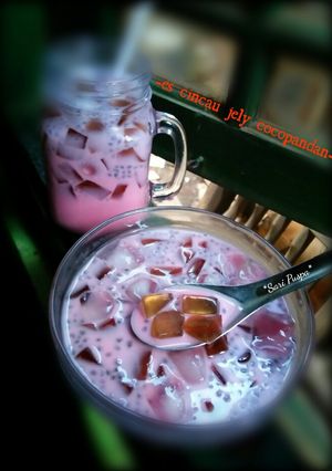 Foto resep Es cincau jely cocopandan