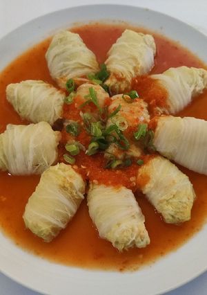 Foto resep Sawi gulung ayam