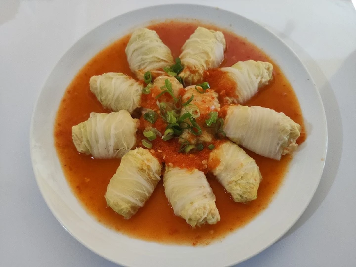 Cara Gampang Menyiapkan Resep Sawi gulung ayam yang Menggugah Selera Anti Ribet, Sempurna