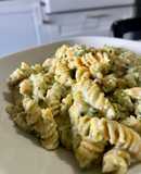 Pasta ci ceci con crema di ricotta e zucchine