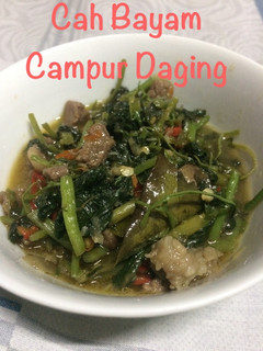 Foto resep Cah Bayam dan Daging