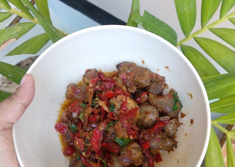 Cara Gampang mengolah Ati Ampela Kemangi Pedas Anti Gagal