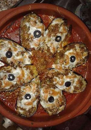 صورة لوصفة طاجين دنجان بي فرماج (جبنة) كفتة