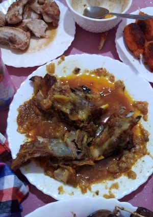 صورة لوصفة طبق راقي جيدا لحم محمر 😋 وبنين