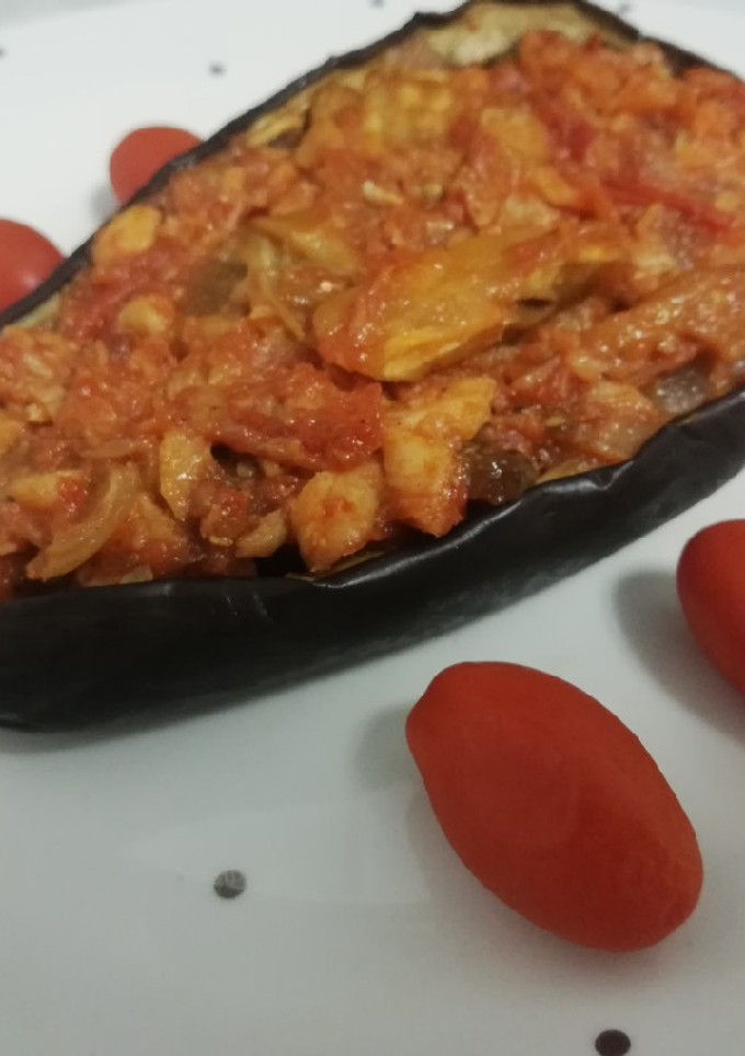 Una foto de Berenjena rellena de bacalao