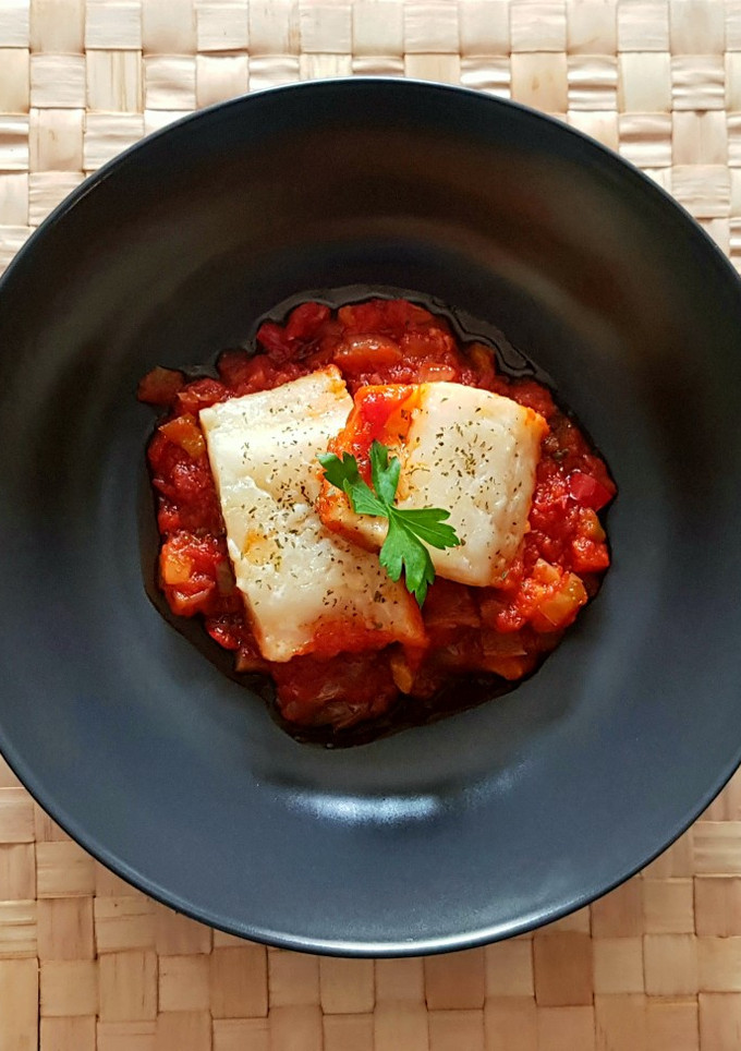 Una foto de Bacalao con Pisto