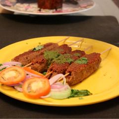 A picture of Veg seekh kabab.