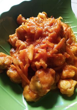 Foto resep Salmon tepung saus asam manis