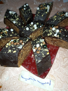 صورة لوصفة حلوى بدون طهي امممم 🍫🍫