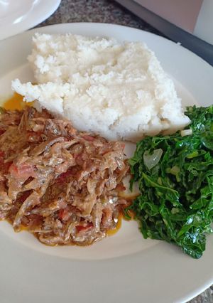A picture of Omena cooked with milk.