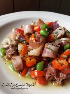 Foto resep 15.Cumi Asin sambal matah