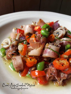 Foto resep 15.Cumi Asin sambal matah
