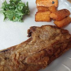 A picture of Lamb, Carrots with Carrots Top Salad.