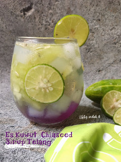 Foto resep Es Kuwut Chiaseed Sirup Telang