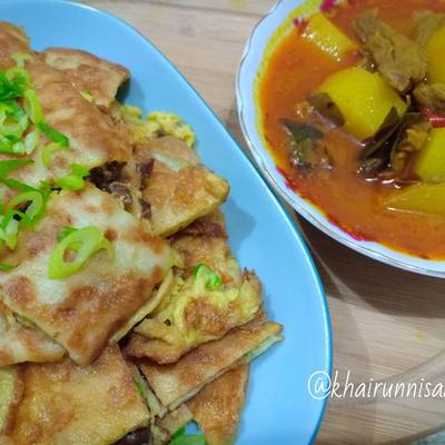 Resep Martabak Telur Kuah Kari Oleh Nissakhairunnisakcb - Cookpad