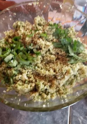 Una foto de Cous cous al pesto