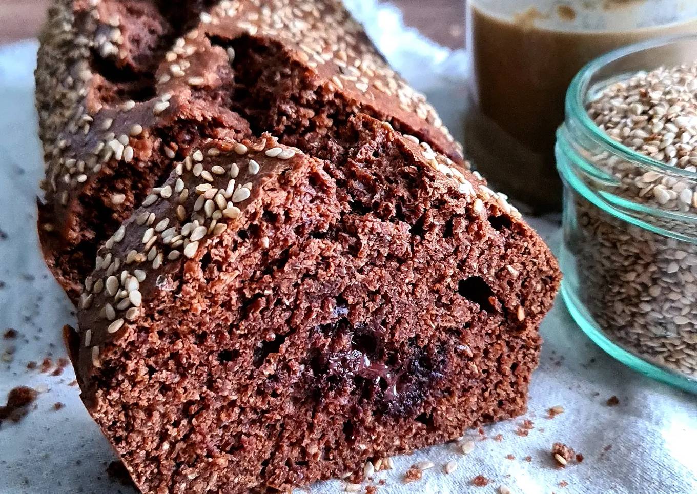 Cake sésame & chocolat