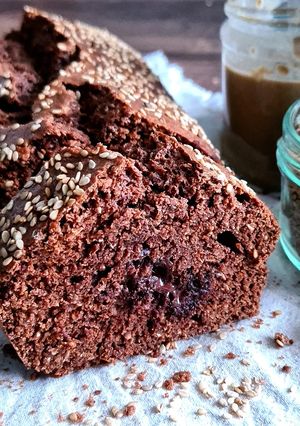 Une photo de Cake sésame & chocolat